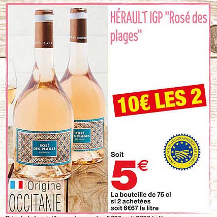 hérault igp "rosé des plages"