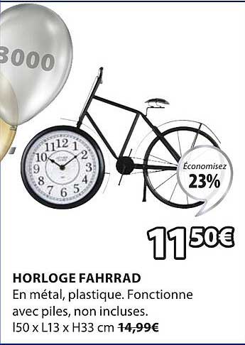Horloge Fahrrad