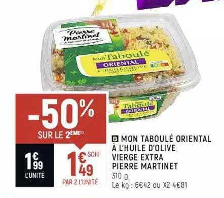 mon taboulé oriental à l'huile d'olive vierge extra pierre martinet