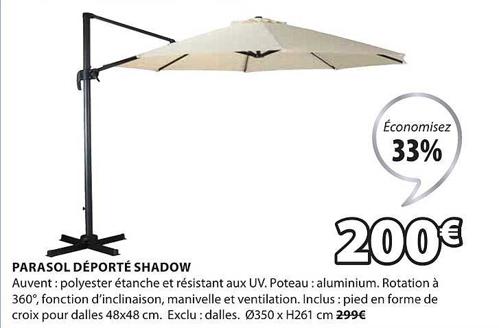 parasol déporté shadow