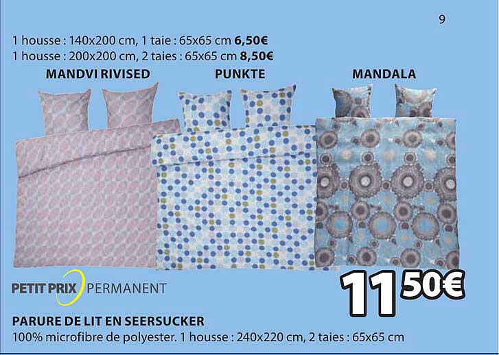 Parure De Lit En Seersucker