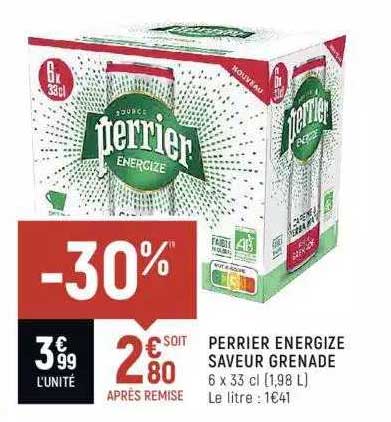 Perrier Energize Saveur Grenade