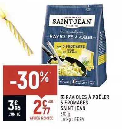 ravioles à poêler 3 fromages saint-jean