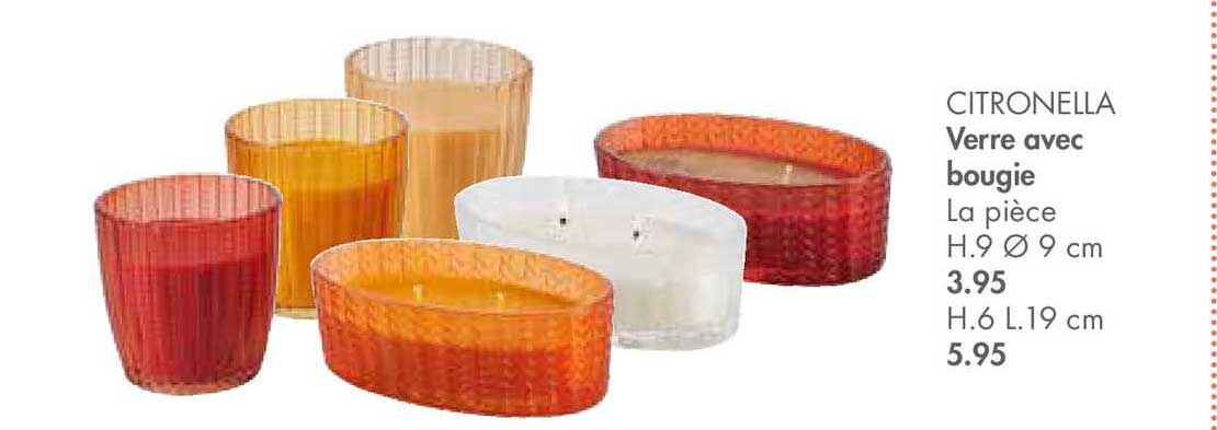 Verre Avec Bougie Citronella