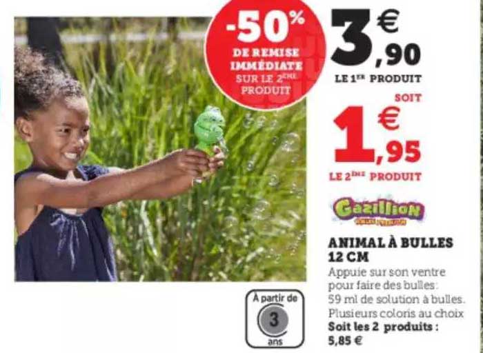 animal à bulles 12 cm gazillion
