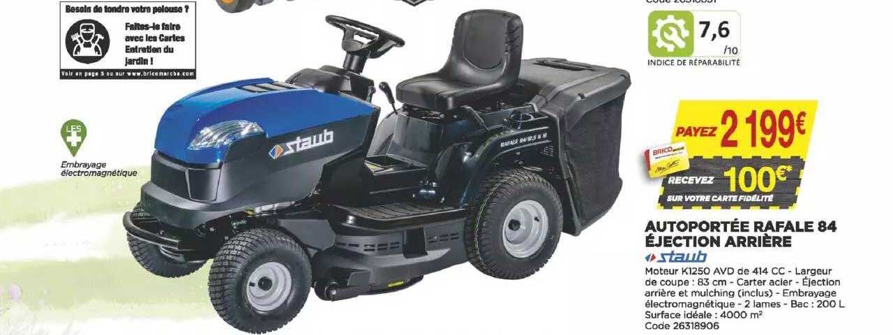 autoportée rafale 84 éjection arrière staub