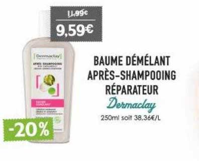 baume démélant après-shampooing réparateur dermaclay