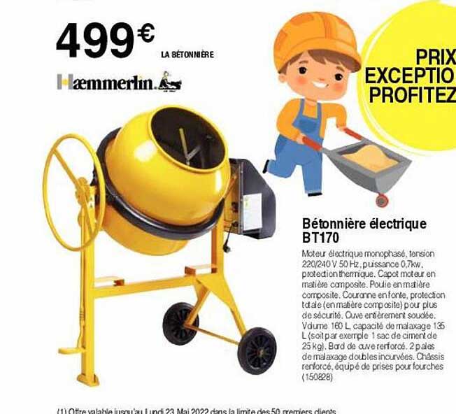 Bétonnière électrique Bt170
