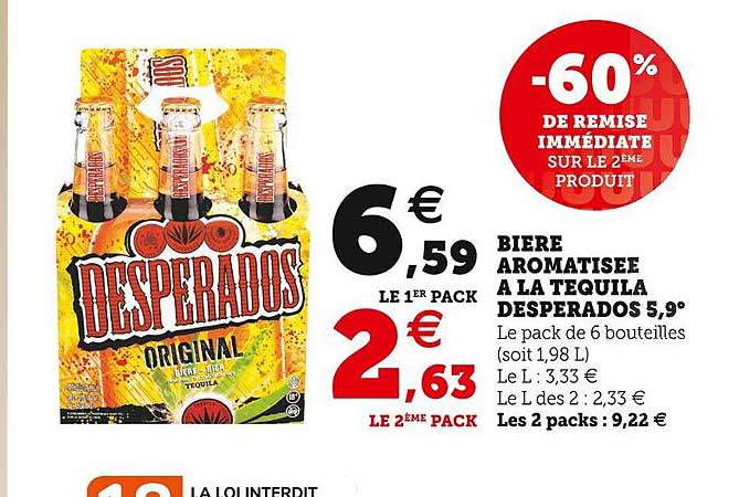 bière aromatisée à la tequila desperados 5,9°