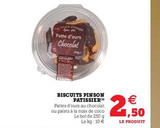 biscuits pinson pâtissier