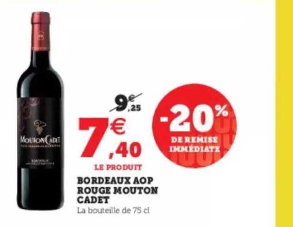 bordeaux aop rouge mouton cadet