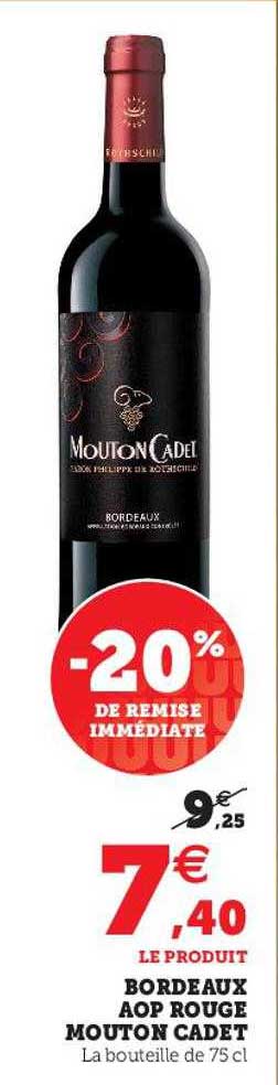 bordeaux aop rouge mouton cadet