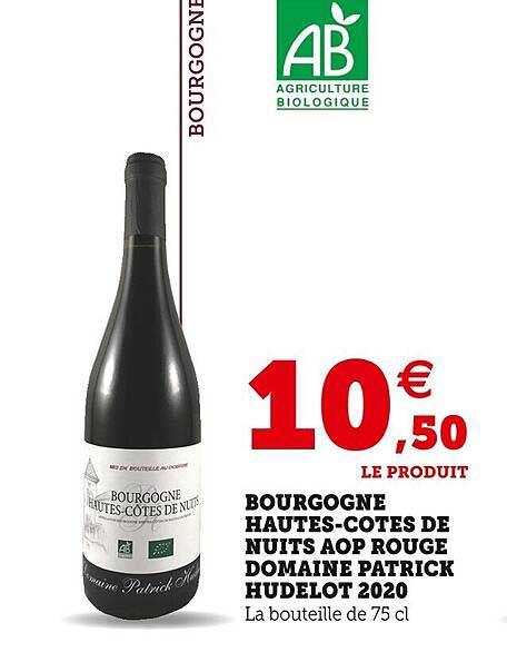 bourgogne hautes-côtes de nuits aop rouge domaine patrick hudelot 2020