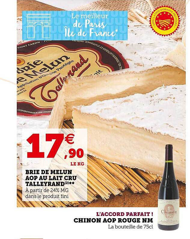 brie de melun aop au lait cru talleyrand