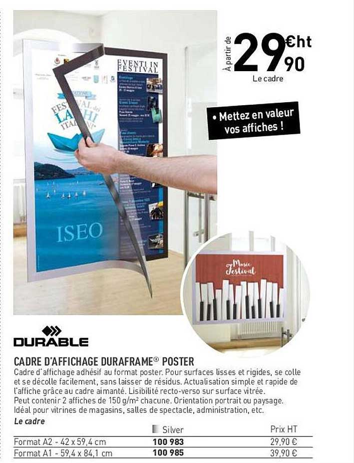 cadre d'affichage duraframe poster durable