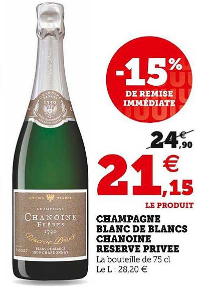 champagne blanc de blancs chanoine réserve privée