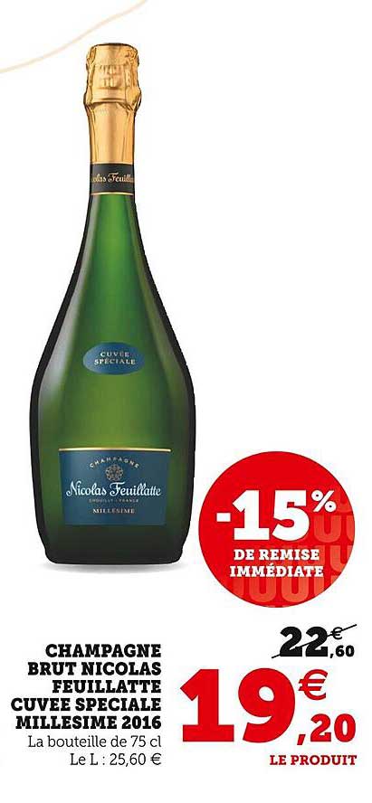Champagne Brut Nicolas Feuillatte Cuvée Spéciale Millésime 2016