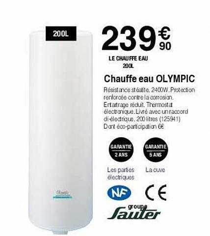 chauffe eau olympic