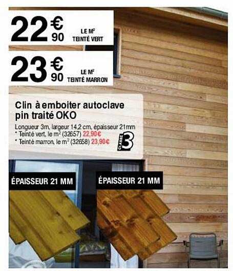 Clin à Emboiter Autoclave Pin Traité Oko