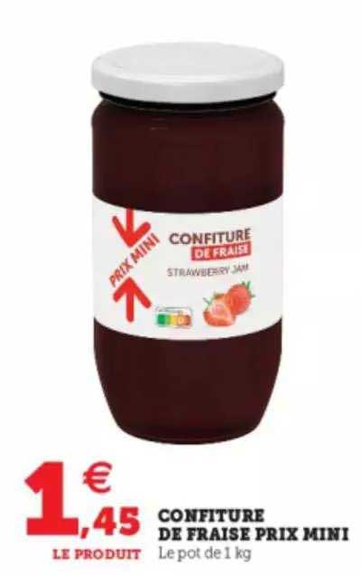 confiture de fraise prix mini