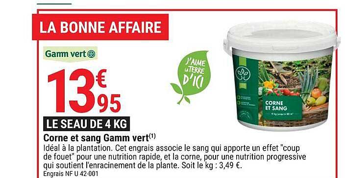 corne et sang gamm vert