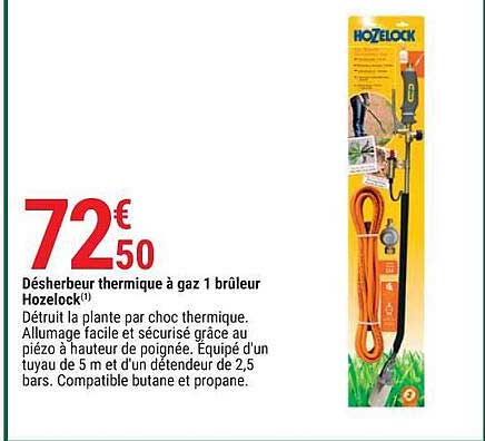 désherbeur thermique à gaz 1 brûleur Hozelock