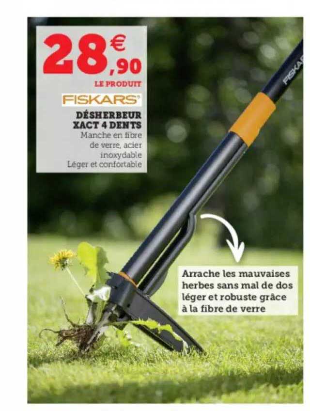 désherbeur xact 4 dents fiskars