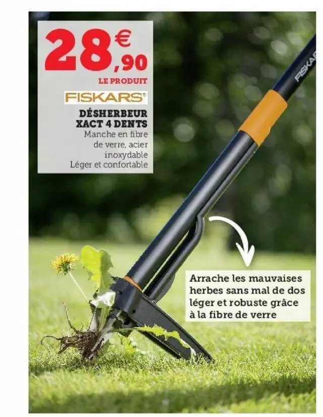 désherbeur xact 4 dents fiskars