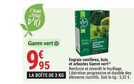 Engrais Conifères, Buis Et Arbustes Gamm Vert