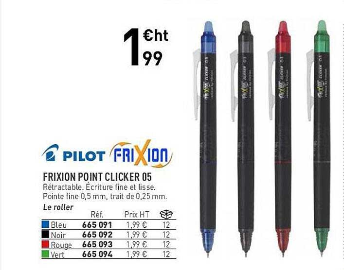 frixion point clicker 05 pilot