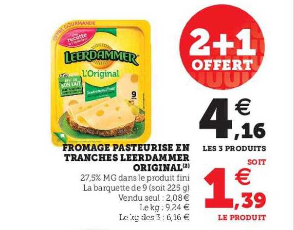 Fromage Pasteurisé En Tranches Leerdammer Original