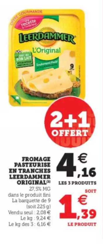 Fromage Pasteurisé En Tranches Leerdammer Original