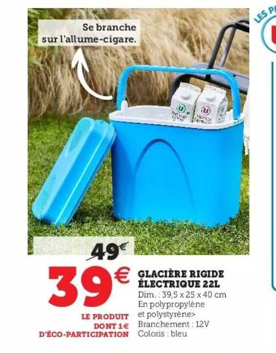 glacière rigide électrique 22l