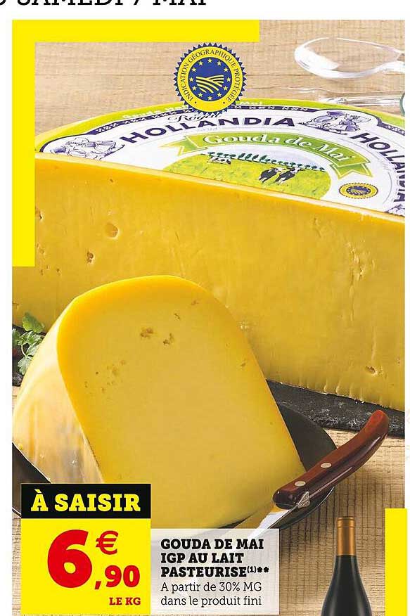 Gouda De Mai Igp Au Lait Pasteurisé
