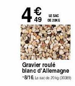 gravier roulé blanc d'allemagne