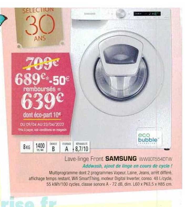 lave-linge front samsung