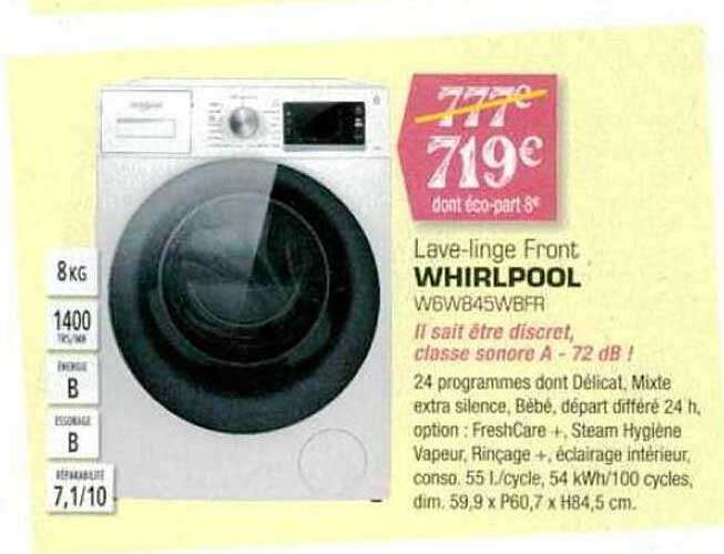 lave-linge front whirlpool