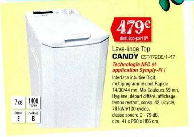 lave-linge top candy