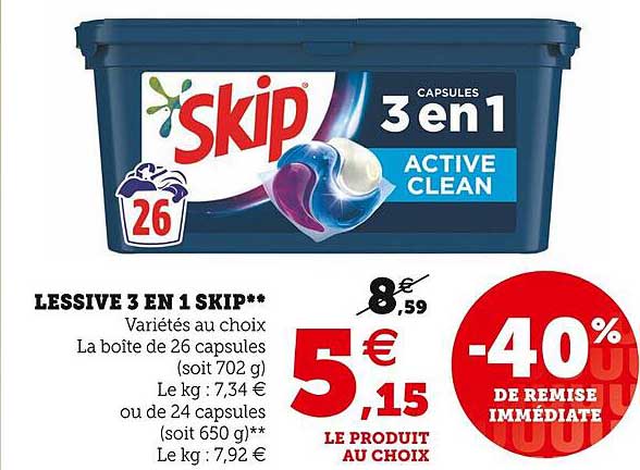 Lessive 3 En 1 Skip