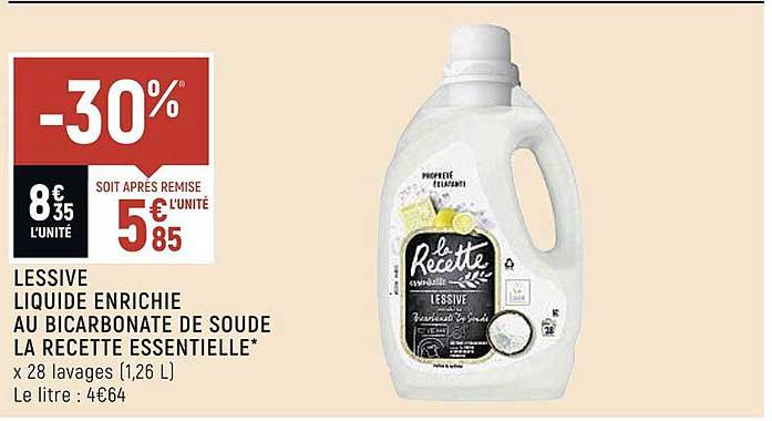 Lessive Liquide Enrichie Au Bicarbonate De Soude La Recette Essentielle