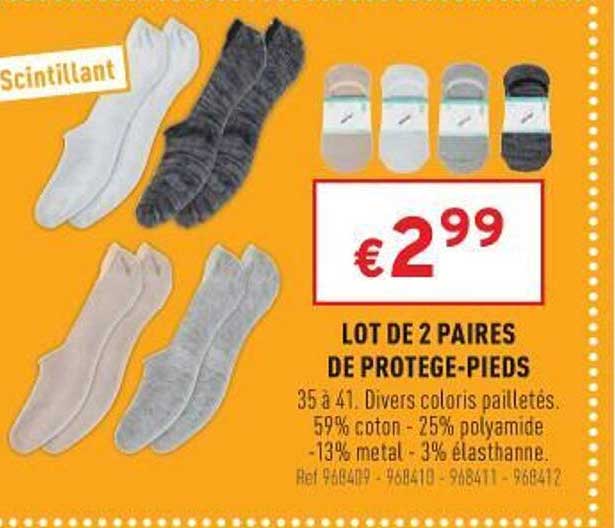 lot de 2 paires de protège-pieds