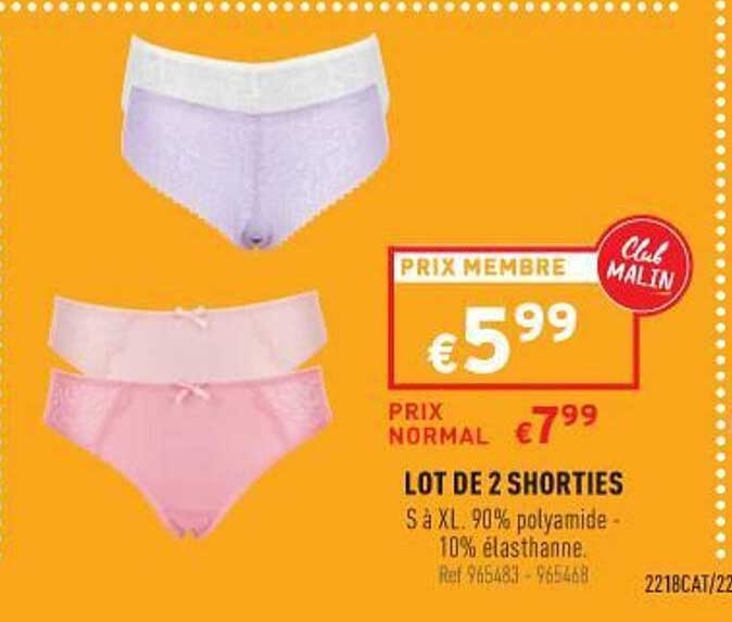 Lot De 2 Shorties