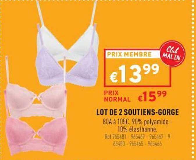 lot de 2 soutien-gorge
