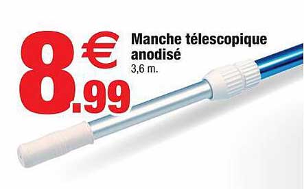 manche télescopique anodisé