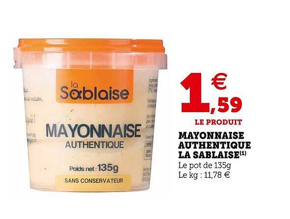 mayonnaise authentique la sablaise
