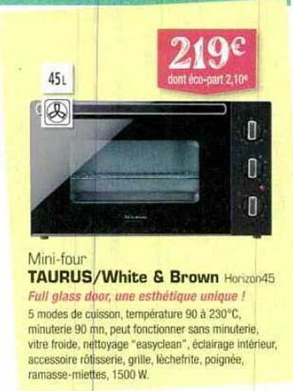 mini-four taurus - white & brown