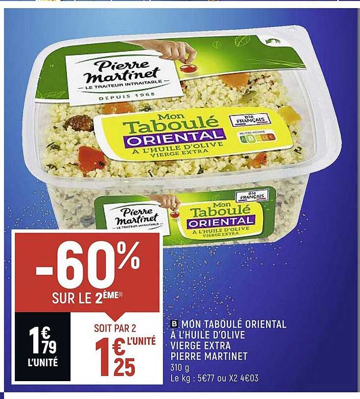 mon taboulé oriental à l'huile d'olive vierge extra pierre martinet