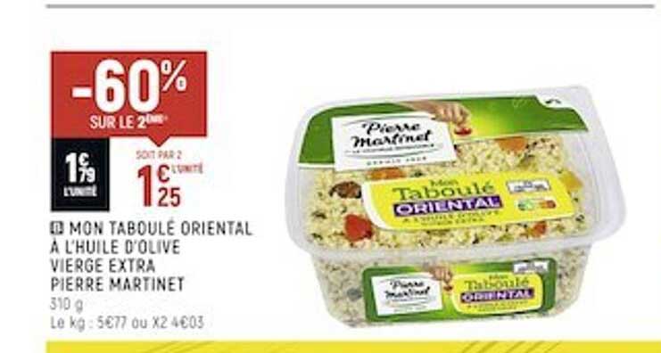 mon taboulé oriental à l'huile d'olive vierge extra pierre martinet