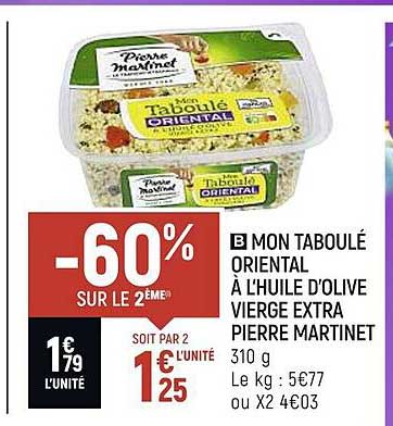 mon taboulé oriental à l'huile d'olive vierge extra pierre martinet