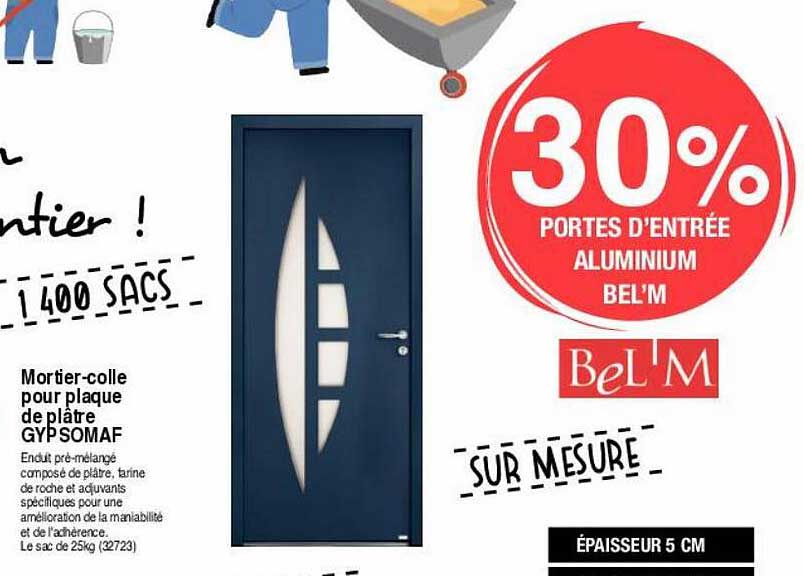 mortier-colle pour plaque de plâtre gypsomaf